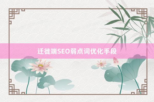 迁徙端SEO弱点词优化手段