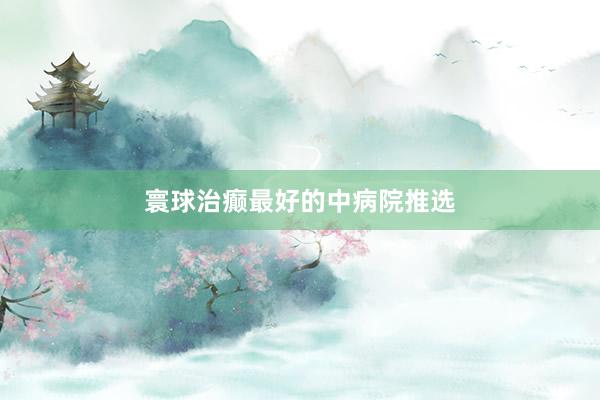 寰球治癫最好的中病院推选